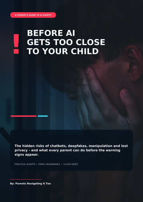 Before AI Gets Too Close to Your Child parenting AI safety digital PDF guide cover